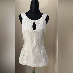 Lilly Pulitzer White Sleeveless Keyhole top sz 12